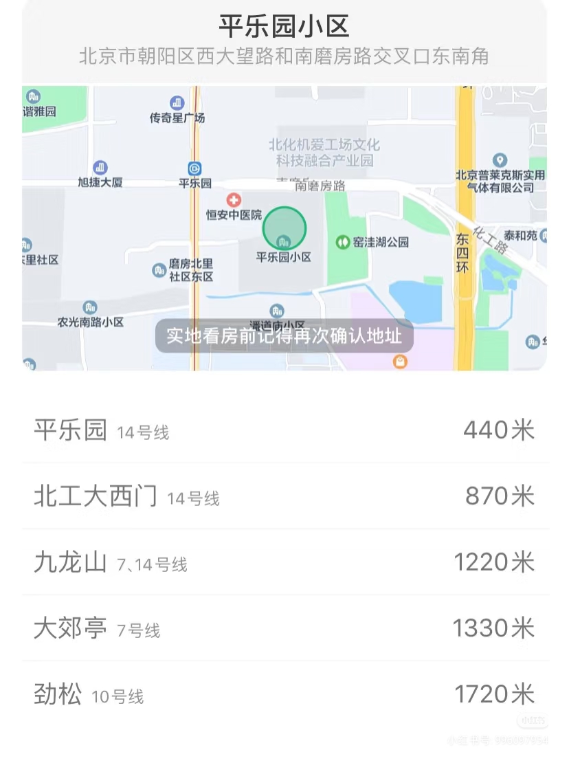 平乐园小区 随时看房·