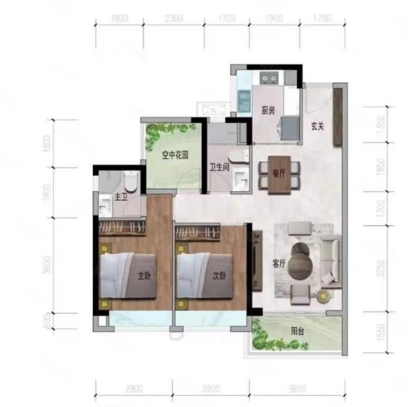 长益商业435-2 1居室 5600元/月